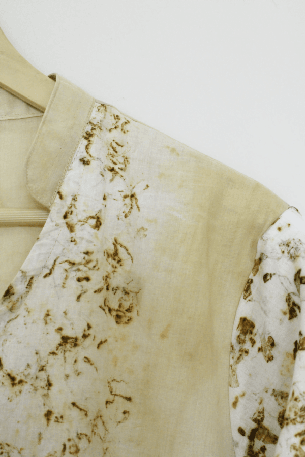 Bageeya “Yambuki” Natural Dyed Organic Cambric Cotton Tiered Dress | Crafted with Marigold and Harda and detailed with Lace - Image 4