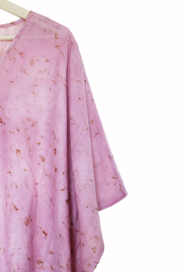 Bageeya “Moti Mala” Natural Dyed Pure Mul Ethereal kaftan | Crafted with lac and Marigold - Image 5