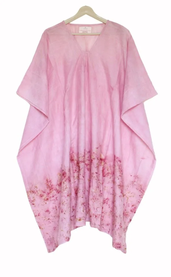 Bageeya “Pankhudi” Natural Dyed Pure Mul Ethereal kaftan | Crafted with lac and Marigold