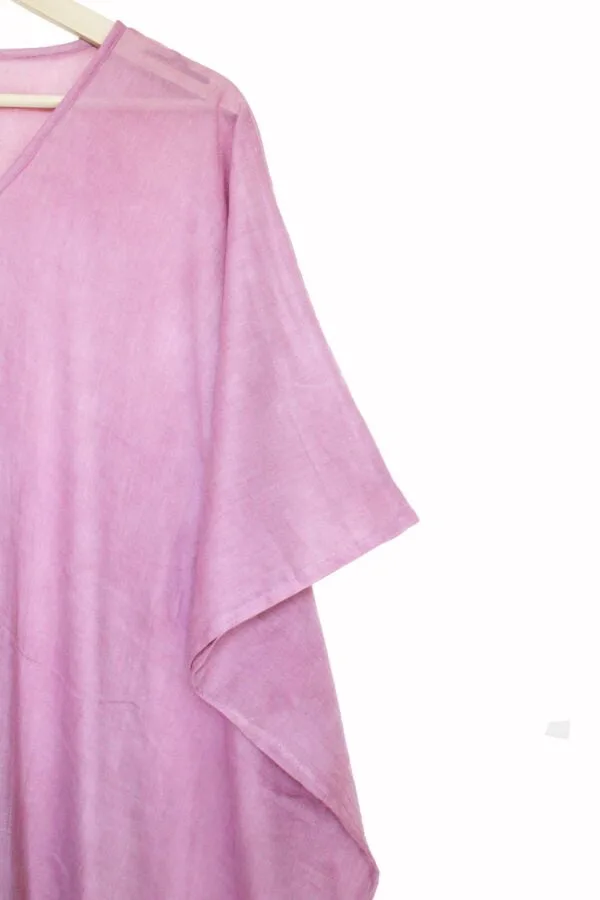 Bageeya “Gulzar” Natural Dyed Pure Mul Ethereal kaftan | Crafted with lac and Rose - Image 2