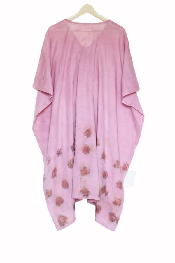 Bageeya “Gulzar” Natural Dyed Pure Mul Ethereal kaftan | Crafted with lac and Rose