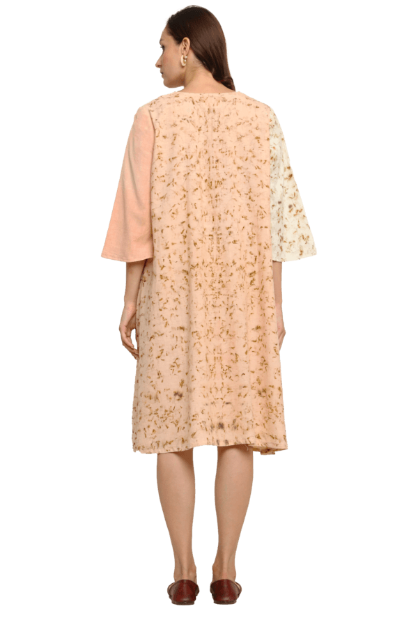 Bageeya "Sunrise Meadow" Natural Dyed Handcrafted Handwoven cotton Button Down dress | Crafted with Sacred temple Marigold and herbs - Image 4