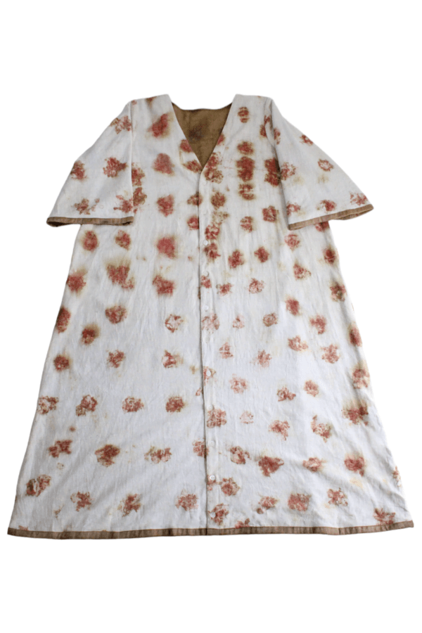 Bageeya's "Tarini" Handwoven Zari Chanderi and Organic Cotton Dress | Crafted With Sacred Temple Rose Flowers - Image 4