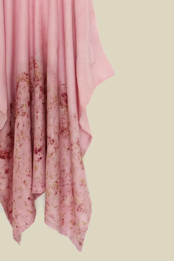 Bageeya “ Yama ” Natural Dyed Handcrafted Handwoven Mul Handkerchief dress | Crafted with Sacred Temple Marigolds and lac - Image 3