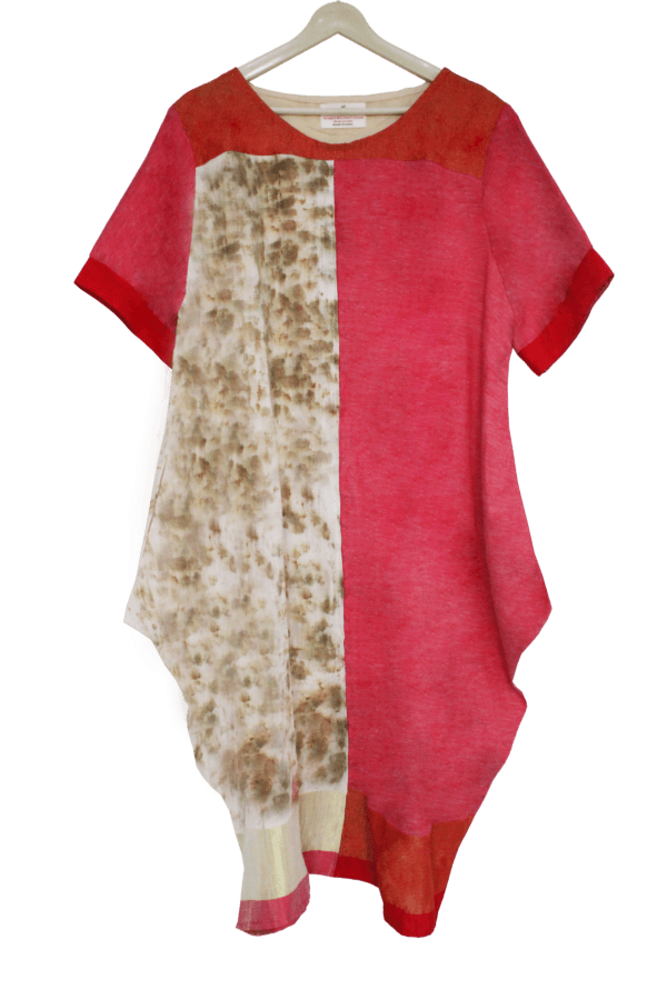 Bageeya “Temple Rose” Handwoven Slub Cotton Cowl Dress | Crafted with Sacred Temple Rose