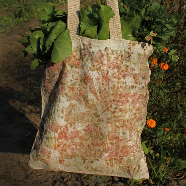 Sacred Style: Eco-Chic Packaging Tote Bags - Recycled Cotton & Temple Flower Upcycled! - Image 2