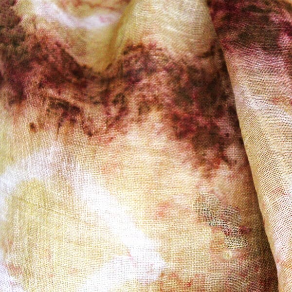 Bageeya Noor Handcrafted Linen Cotton Stole | Crafted with Temple Flower Dry Marigold - Image 3