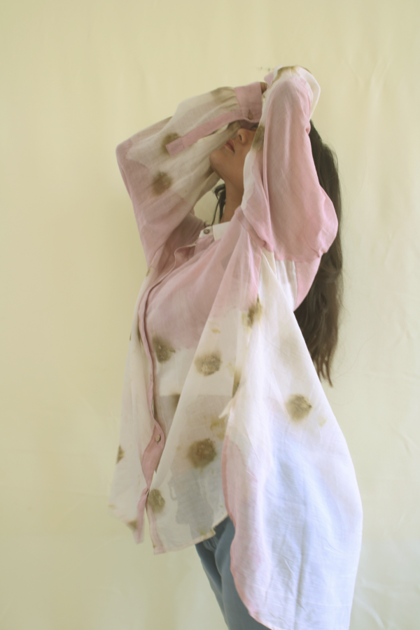 Bageeya "Lila" Pure Mul Shirt | Crafted with Sacred Temple Roses and Lac - Image 3