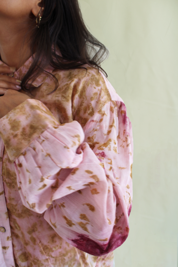 Bageeya "Dove" Pure Mul Shirt | Crafted with Sacred Temple Roses, Marigolda, Beel patra and Lac - Image 4