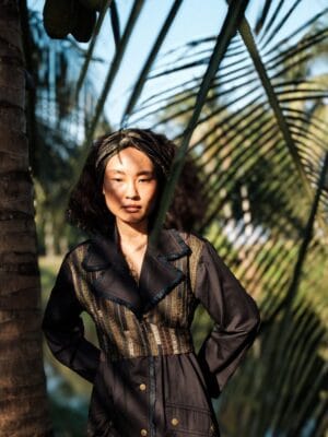 Upcycled Copenhagen Trench - Black Green