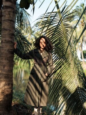 Upcycled Copenhagen Trench - Green