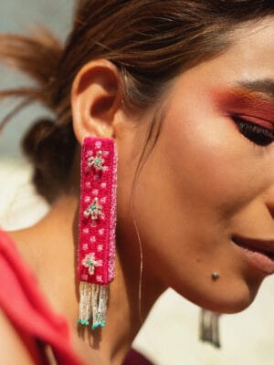 Ahia! Handmade 3D statement earrings