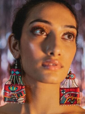Rooh Afza handmade potli earrings