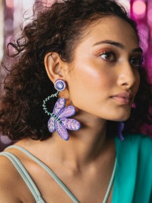 Shikanji handmade flower earrings