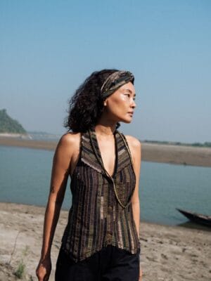 Upcycled Country Vest - Green