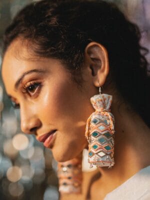 Thandai handmade potli earrings