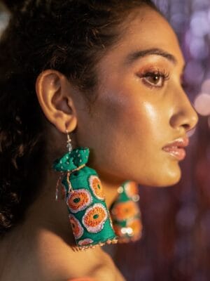 Kahwah handmade potli earrings