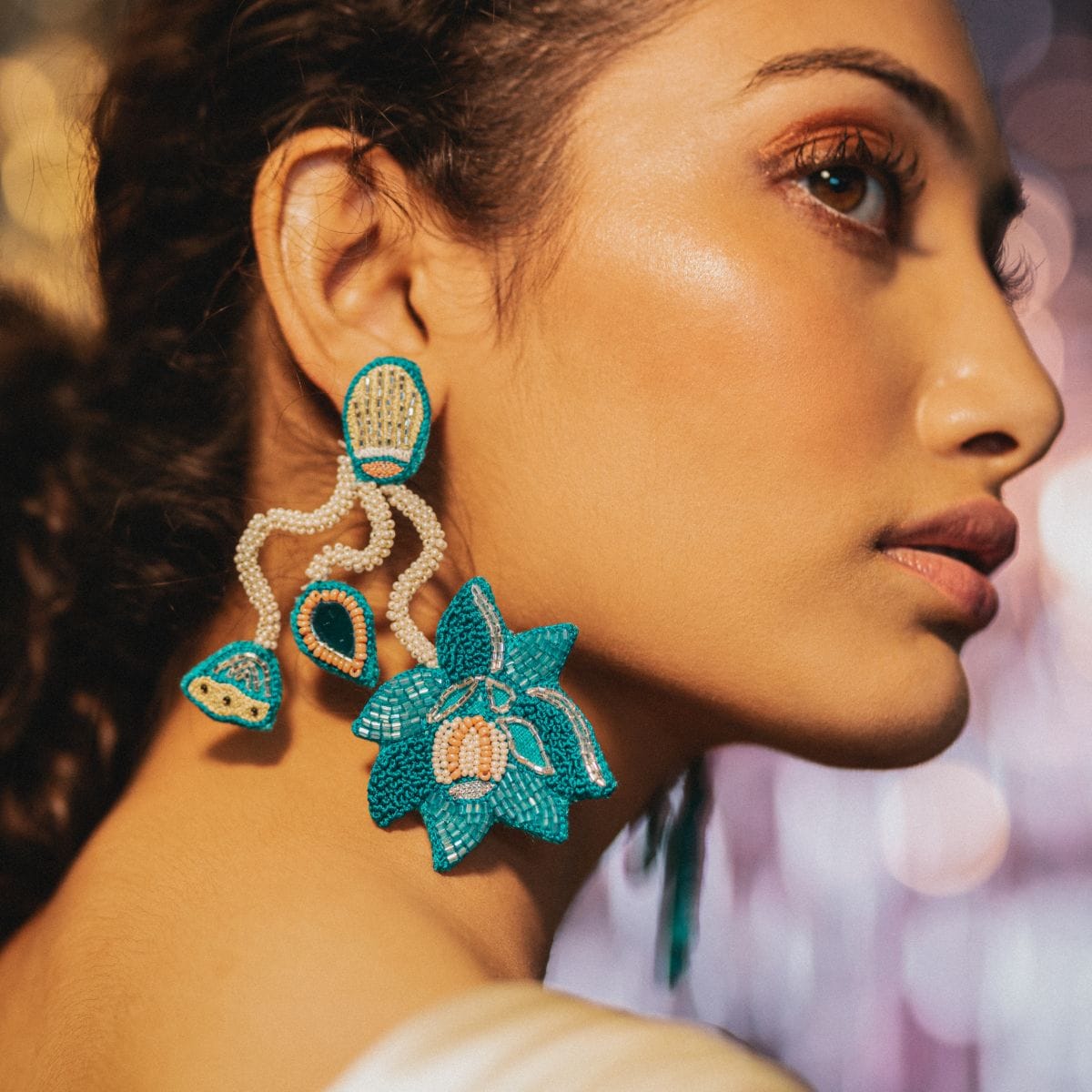 Feni handmade floral earrings