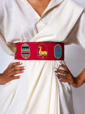 Rummy handcrafted leather belt