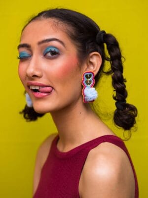 Candy Cane handmade quirky earrings