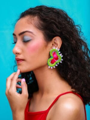 Nougat handmade quirky earrings