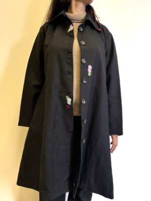 Noir A-Line Woollen Jacket