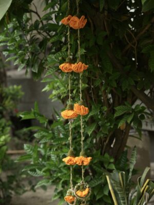 Tangerine Marigold Hangings-Set of 2