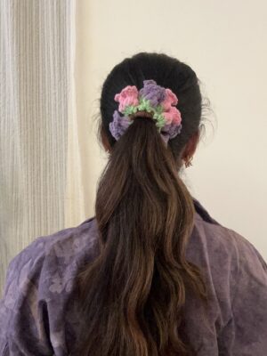 Purple and Pink Tulips Scrunchie