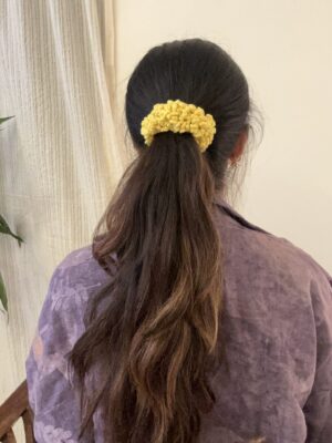 Yellow Gajra Scrunchie