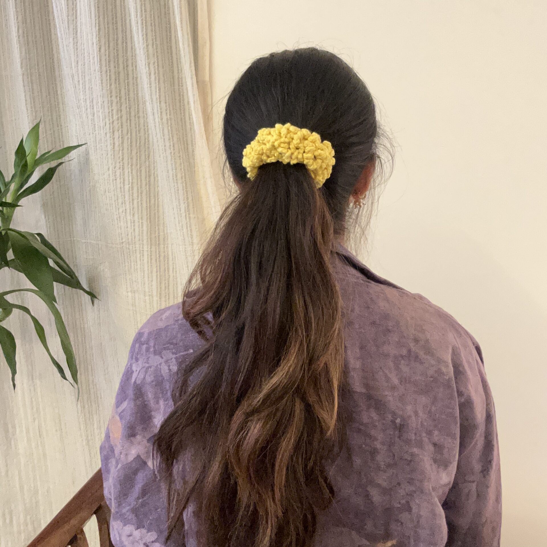 Yellow Gajra Scrunchie