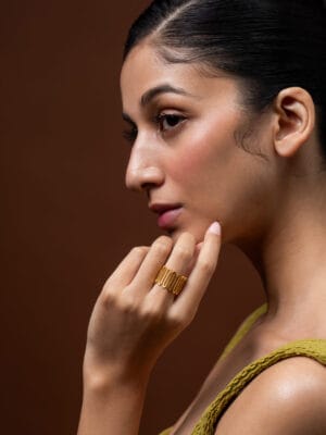 Golden Spiral Meadow Ring