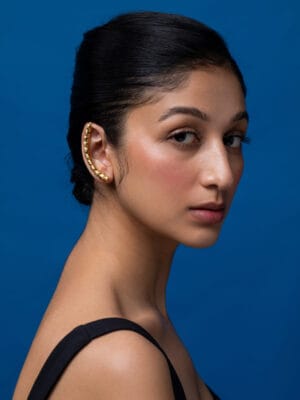 Golden Leaf Tendril Ear Cuff