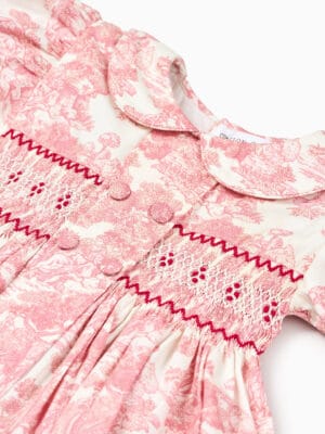 Country Toile Dress in Red