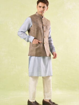 Brown Textured Jacket