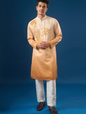 Yellow Ombre Kurta Set