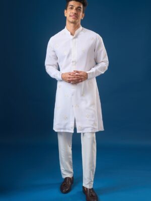 White Embroidered Kurta