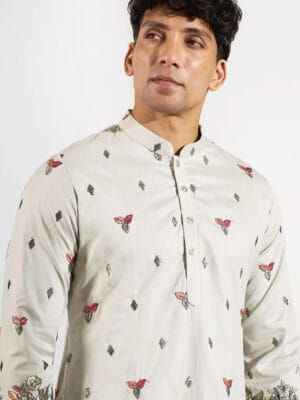 Sage Green Embroidered Kurta Set