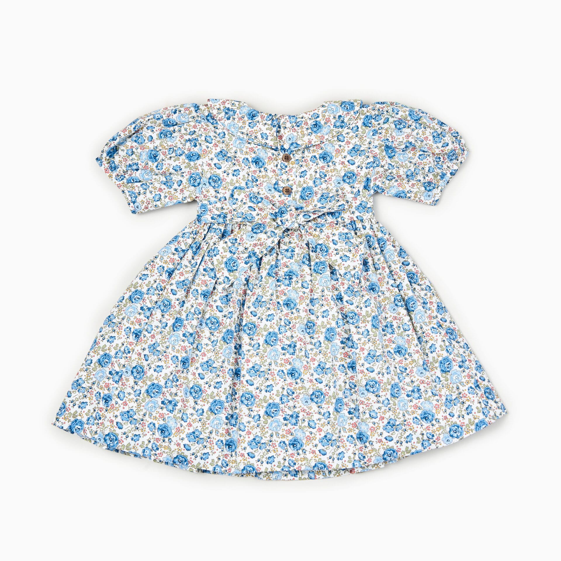 Ditsy Blue Roses Hand smocked Dress - Image 2