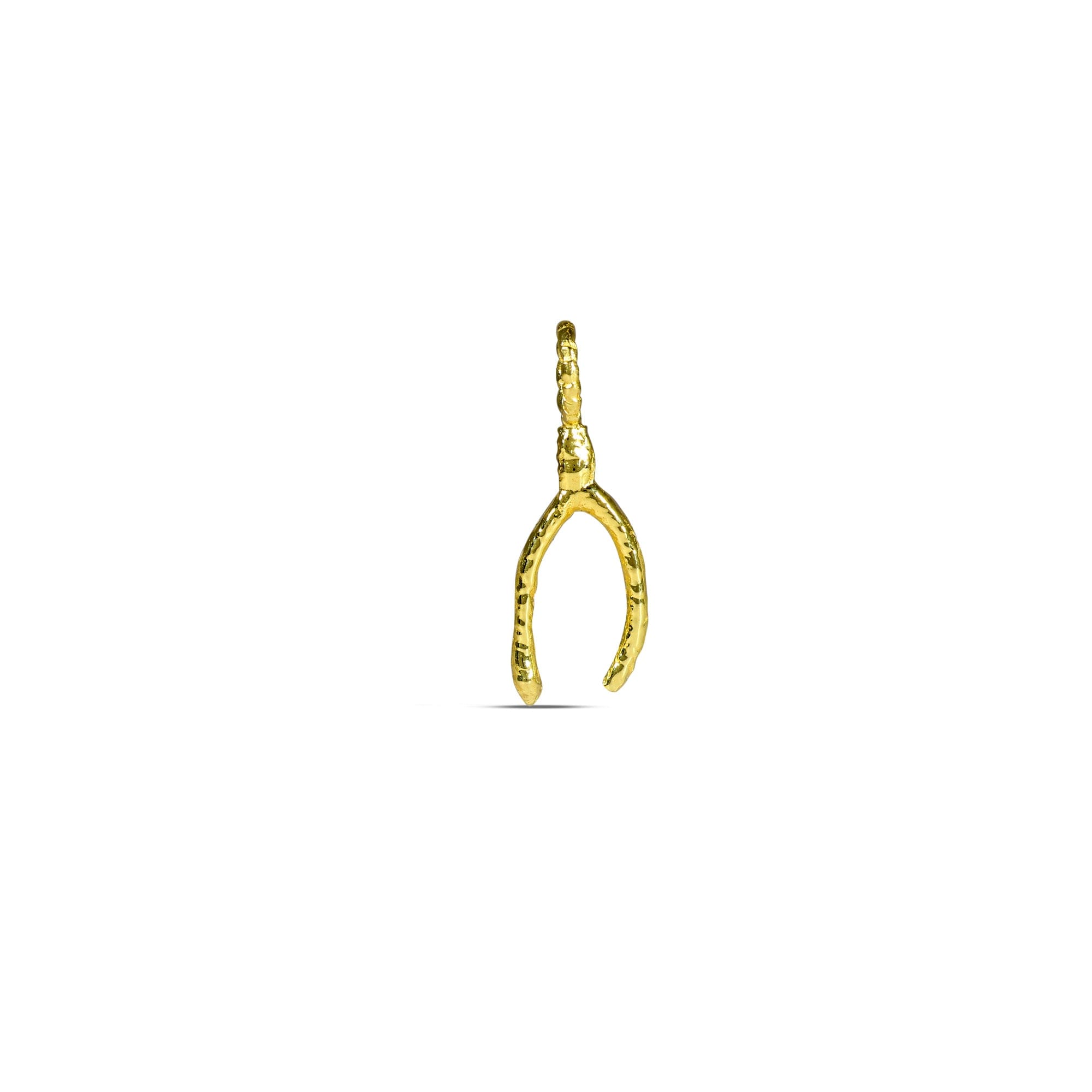 Wishbone Luck Charm Necklace - 22KT Real Gold Plated Good Luck Pendant | Premium Brass Alloy Minimalist Jewelry for Women & Girls - Image 2