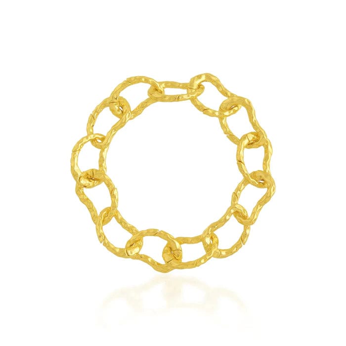 Fortress Link Bracelet for Women & Girls ? 22KT Gold Plated Premium Brass Jewelry, Elegant Fashion Accessory, Gift for Her, Statement Daily Wear Bracelet - Image 3