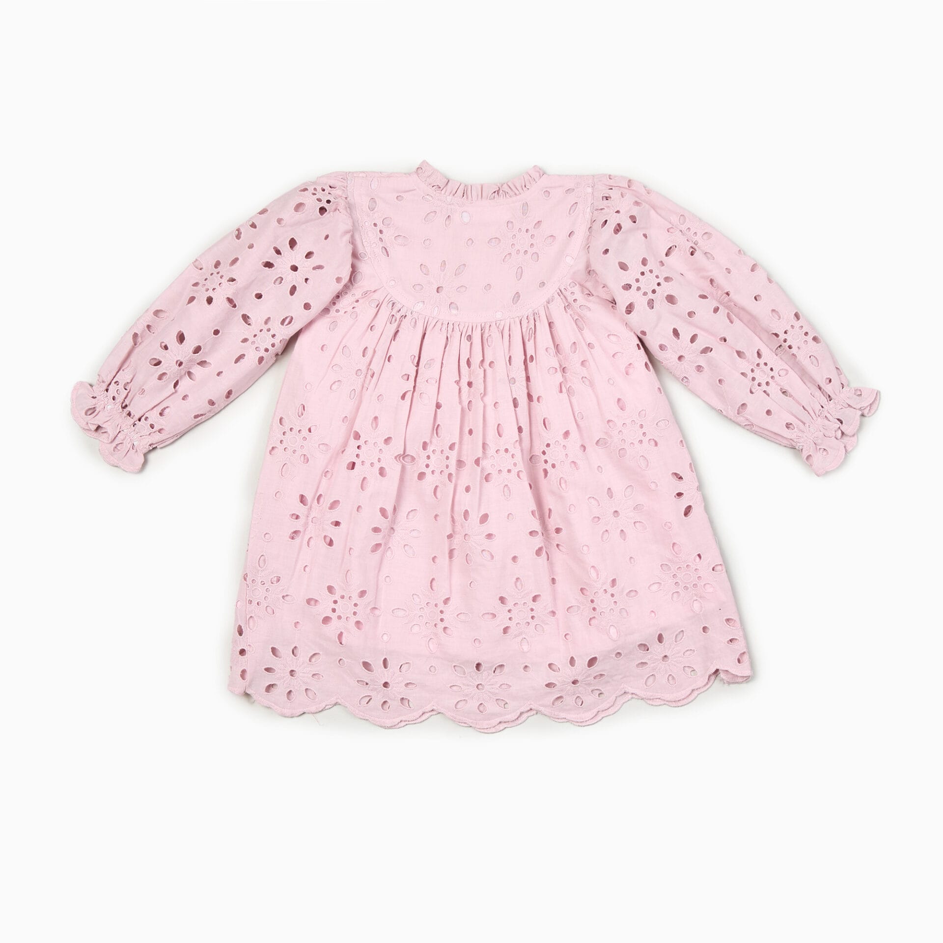 Broderie Anglaise Dress in Blush - Image 2