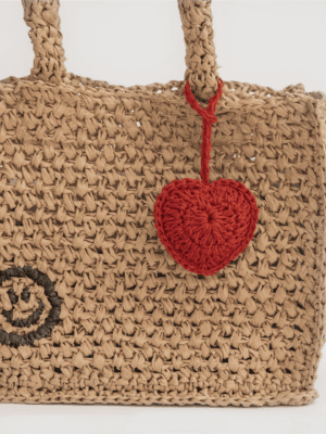 Raffia Keychain - Heart