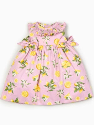 Limone Hand smock dress in Pink