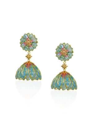 Bloom Lotus Jhumki Earrings