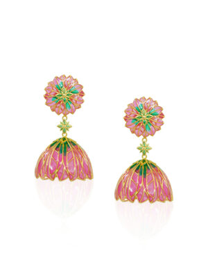 Bloom Lotus Jhumki Earrings