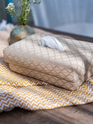 Ovation Hand Woven Khadi Cotton Tissue Box
