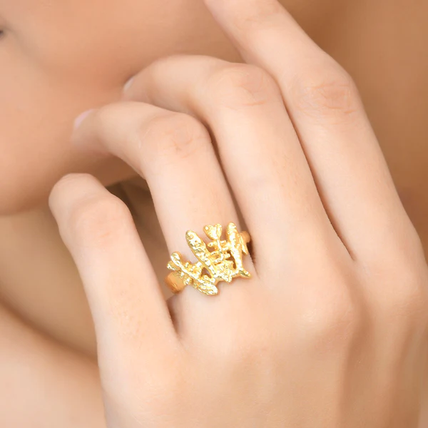 Beachcomber’s Bounty Ring – Fish Skeleton Ring with Real Silver Plating or 22KT Real Gold Plating on Premium Brass Alloy - Image 3