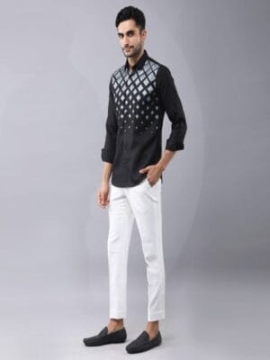 Abstract Placement printed shirt.