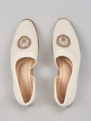 Off White Embroidered Peshawaris