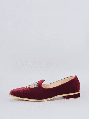 Ruby Crown Velvel Loafers